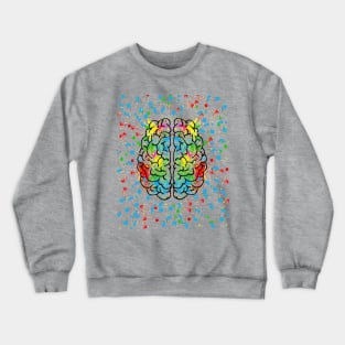 funny beautiful colorful mind for designers geniuses Crewneck Sweatshirt